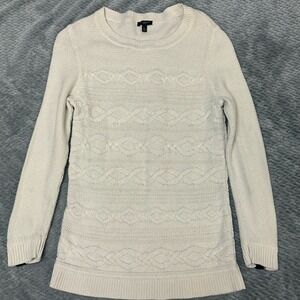 Talbots Petites Women's Medium Fisherman‎ Sweater Chunky Knit Button Accent